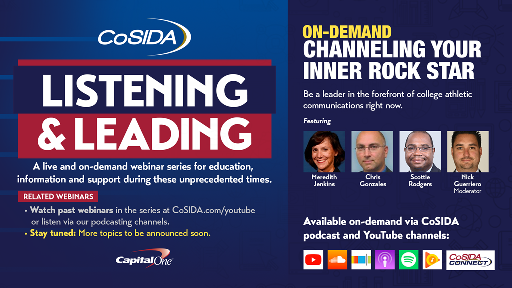ON-DEMAND: Channeling Your Inner Rock Star: Be a leader in the forefront of college athletic communications right now.